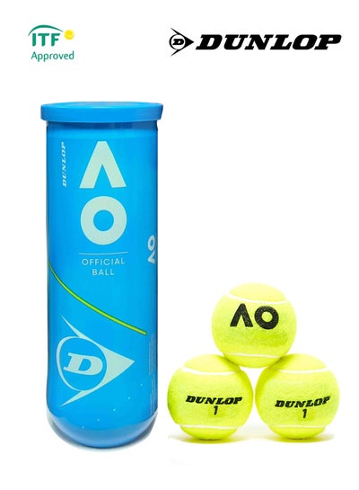 اشتري 3-Piece - Dunlop AUSTRALIAN OPEN Tennis Balls في الامارات