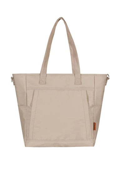 اشتري 3 Ways Diaper Tote Bag for Boys and Girls ，high capacity ,creamy white في السعودية