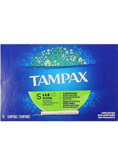 Buy Cardboard Super 10 Tampons With Cardboard Applicator Super Absorbent in Egypt