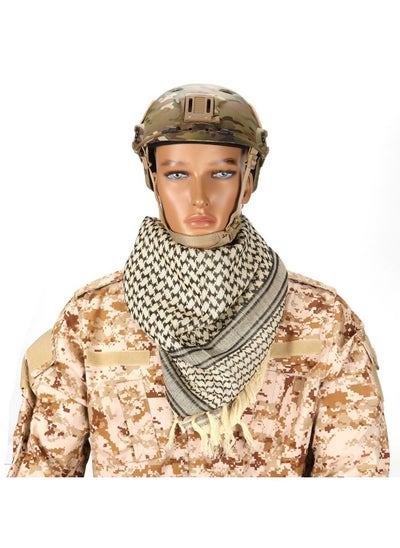 اشتري Outdoor Hiking scarf ,men & women tactical 100% cotton military head neck wrap shawl motorcycle hiking paintball face mask 42”x42” في السعودية