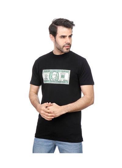 Buy Coup - Dollar Print T-Shirt with Short Sleeves in Saudi Arabia