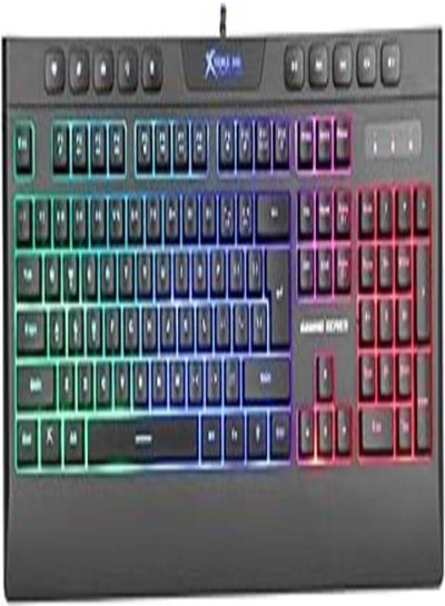 Buy XTRIKE ME DREAM MY LIFE Xtrike Me KB - 508 Memrane Gaming keyboard With Multimedia Functions And Rainbow Backlight For Computer - Black in Egypt