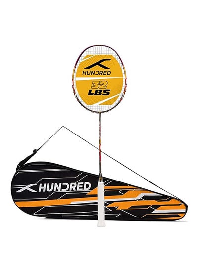 Buy PRIMEARMOUR 800 Carbon Fibre Strung Badminton Racket with Full Racket Cover | For Intermediate Players | 84 grams | Maximum String Tension - 32lbs in Saudi Arabia