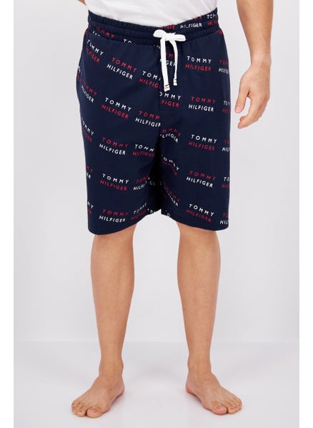 اشتري Men Drawstring Printed Pajama Shorts, Navy Combo في الامارات