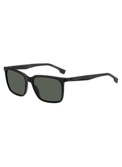 اشتري Men's Polarized Rectangular Sunglasses - Boss 1579/S Black Millimeter - Lens Size: 57 Mm في الامارات