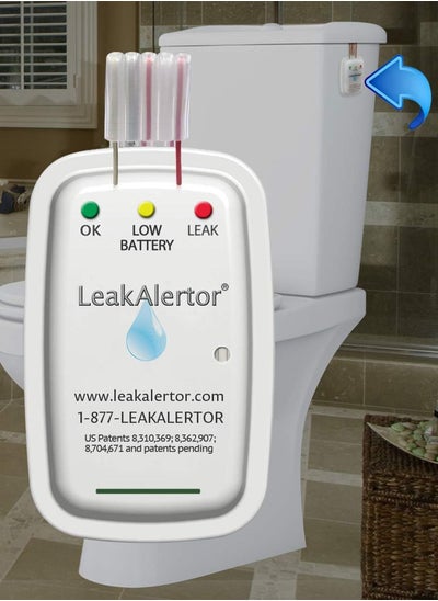 اشتري Toilet Leak Detector Installs in Seconds No Tools Required Detects Leaks Running Toilets and Other Problems that Cause High Water Bills Visual and Audible Alerts في السعودية