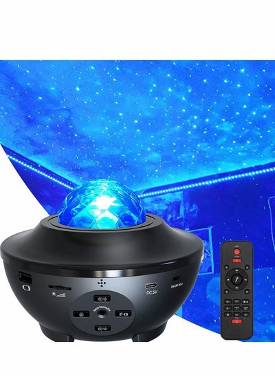 اشتري Star Night Light Projector Bedroom, Ocean Wave Starlight Cloud and Bluetooth Music Speaker As Gifts Decor Birthday Party Wedding Bedroom Living في الامارات