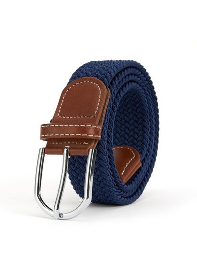 اشتري New Canvas Belt Needle Buckle Elastic Woven Waistband في السعودية