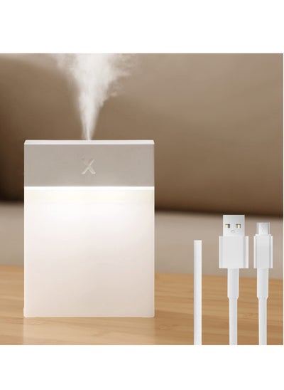 Buy Portable Small Humidifier, 280ml Portable Humidifier, Mini Cool Mist Humidifier with Night Light, USB Personal Desktop Humidifier for Bedroom, Office, Auto Shut-Off, Ultra-Quiet in UAE