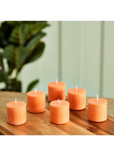اشتري Audrey 6-Piece Orange Blossom Votive Candle Set 32 g في السعودية