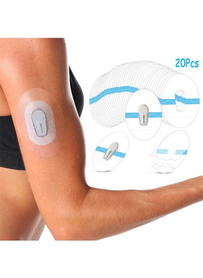 اشتري 20 بقع لاصقة حزمة لمستشعر Dexcom G6 يغطي ملصقًا مقاومًا للماء ، شريط فيلم واضح في الامارات