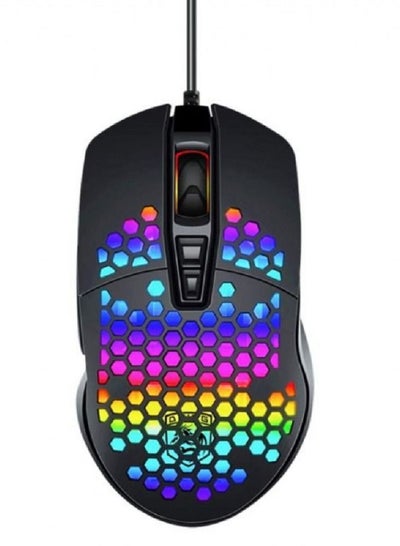 Buy Andowl QM1 RGB Gaming Mouse - 6400 DPI - Ultra Lightweight 75 Gram - 7 programmable keys - 3325 IC chip - Cable length 1.5m in Egypt