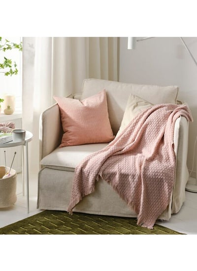 Buy Throw, Light Pink, 130X170 Cm in Saudi Arabia