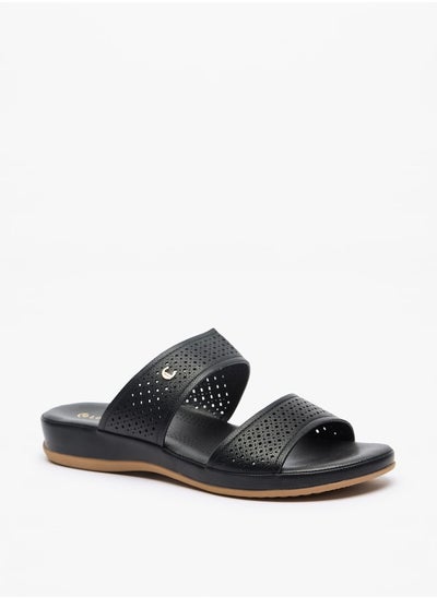 اشتري Women Textured Slip-On Flat Sandals في السعودية