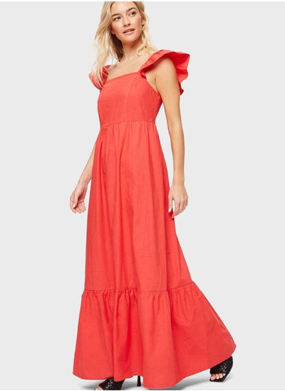 Buy Ruffle Sleeve Tiered Dress in UAE