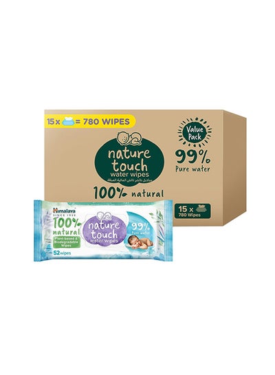 Buy Nature Touch Water Wipes 15x 52 Count (780 Wipes) in UAE