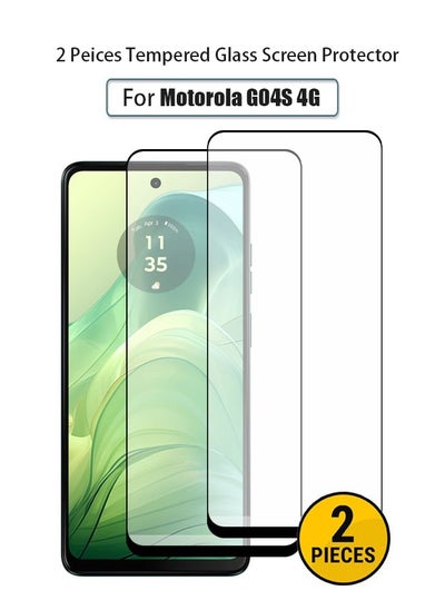 Buy 2 PCS Screen Protector for Motorola G04S 4G Tempered Glass Film with Easy Installation Tool, Ultra-clear, Shatterproof Anti-Scratch Film Screen Protector in Saudi Arabia