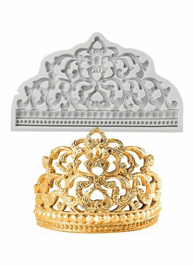 اشتري Crown Cake Fondant Molds, Sugar Craft Crown Baroque Style Silicone Mold for DIY Baking Cupcake Topper Chocolate Candy Pastry Jewelry Clay Cake Decorating في الامارات