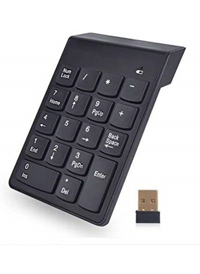 اشتري Mini Numeric Keypad 18Keys Digital Keypad 2.4G USB Wireless Keyboard Numpad For Desktop Notebook Compatible في الامارات