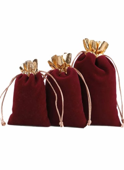 اشتري 30 Pack Velvet Drawstring Bags for Wedding Gift Bags Velvet Cloth Jewelry Pouches في الامارات