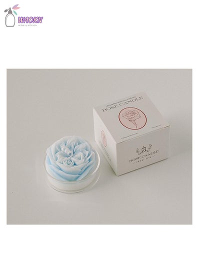 Buy Austin Rose Scented Candle, Flower Simulation Candle, Blue Wind Chimes in Saudi Arabia