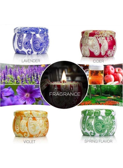 Buy Romantic Scented Candle in Decorative Packaging (2 Pieces) (Multicolor) in Egypt