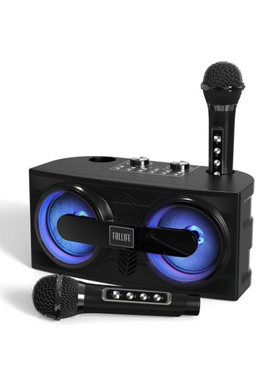 Buy Smart berry M25 Wireless Bluetooth Karaoke System With Dual Mic Excellent Sound Quality For Home Party Outdoor in UAE