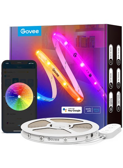 Buy Govee RGBIC Wi-Fi + Bluetooth Strip Lights With Protective Coating in UAE