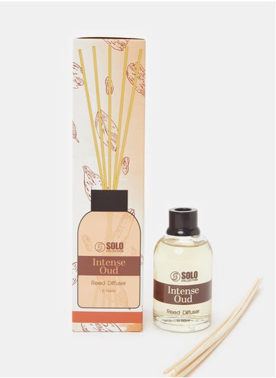 Buy SOLO Collection Premium Reed Diffuser, 110ml- Intense OUD, Long Lasting Reed Diffuser With Incense Sticks , Home Fragrance Aromatherapy Reed Diffuser in UAE