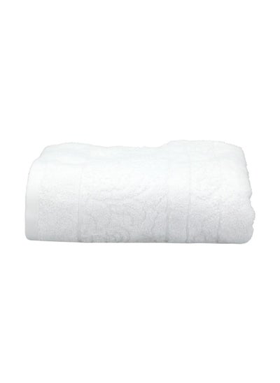 اشتري Jacquard Bath Towel White 70 x 140 cm CN JE70X140-WHITE في السعودية