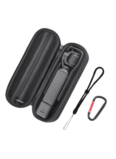 اشتري Carrying Case for DJI OSMO Pocket 3, Portable Nylon Storage Bag,Pocket 3 Bag With Carabiner & Wrist Strap Accessories(Black) في الامارات