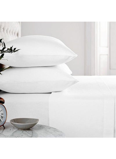 اشتري Hotel Standard Pillowcase Set of 2, 100% Pure Cotton 200 TC, Size: 50X75+10 cm ,White في الامارات