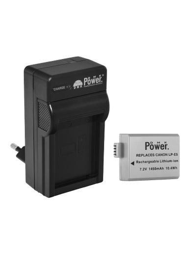 اشتري DMK Power LP-E5 Battery and TC600E Battery Charger Compatible with Canon EOS Rebel XS, Rebel T1i, Rebel XSi, 1000D, 500D, 450D, Kiss X3, Kiss X2, Kiss F, LC-E5 في الامارات