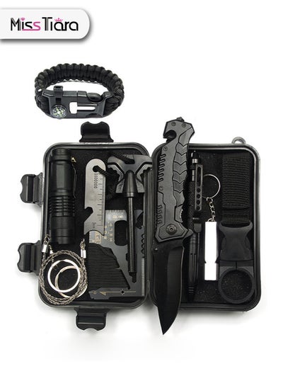 اشتري 9-In-1 Multifunctional Emergency Camping Survival Kit في الامارات