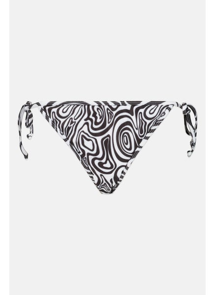 Buy Women Abstract Bikini Bottom, White in UAE