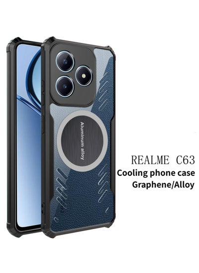 Buy Phone Case for Realme C63 Magnetic Suction Car Phone Case with Cooling and Anti Drop Function in Saudi Arabia