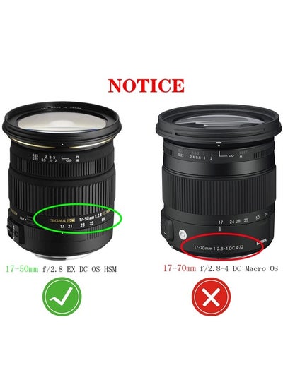 اشتري 77mm Lens Cap Cover Compatible for Sigma 17-50mm f/2.8 EX DC OS HSM,HUIPUXIANG [2 Pack] في الامارات