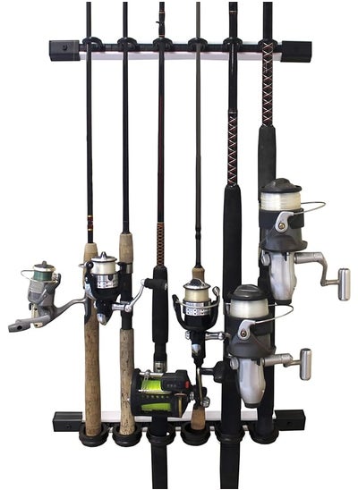 اشتري Rush Creek Creations 3 in 1 All Weather Fishing Rod and Pole Storage Rack for Wall or Ceiling - Innovative Expansion Capability في الامارات