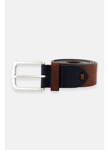 Buy Men Plain Leather Belt, Brown in UAE