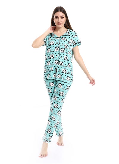 Buy Women Pajama Set With Pants And Button Design in Egypt