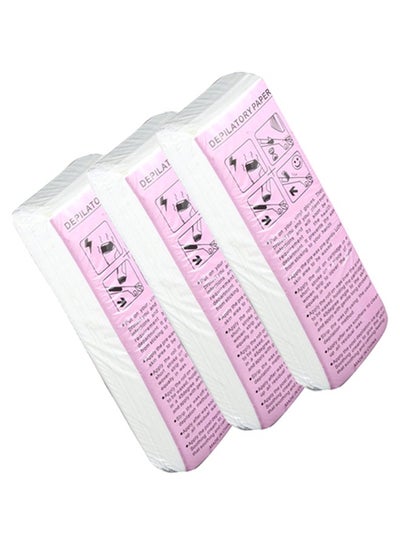 اشتري Pack of 3 Depilatory Hair Removal Wax Paper Set (Per Pack 100 Piece) في الامارات