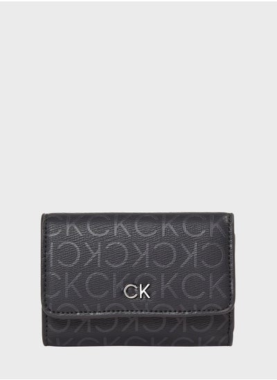 Buy Logo Detailed Flap Over Wallet in UAE