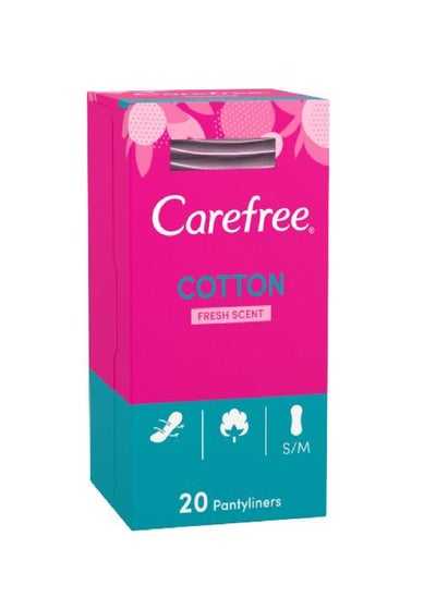 اشتري CAREFREE COTTON FEEL NOR FRESH SCENT PANTYLINERS 20'S في الامارات