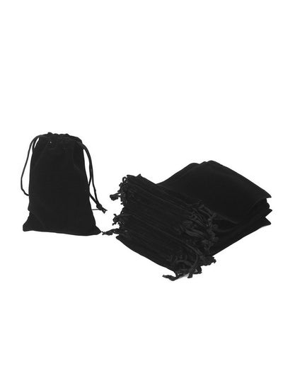 اشتري 20Pcs Velvet Drawstring Bags 5X7 Inches Velvet Pouches For Jewelry Gift Packaging (Black) في الامارات