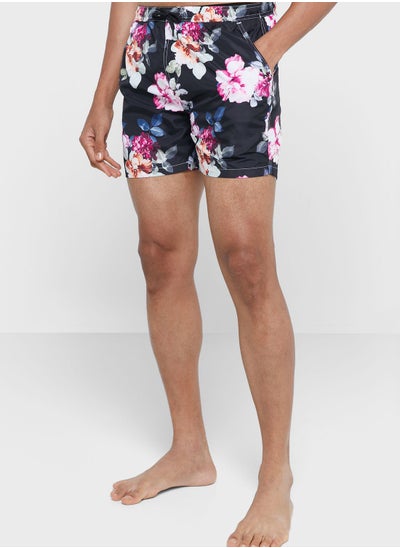 Buy Mens 50D Poly Tropical Printed Swimshorts in Saudi Arabia