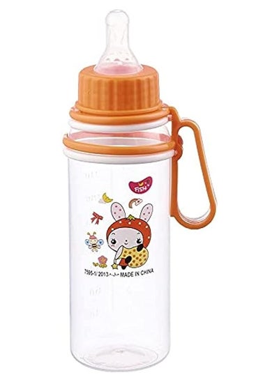 Buy Fish Baby Little Rotatable - Handle Feeding Bottle Bpa Free Orang -240 Ml in Egypt