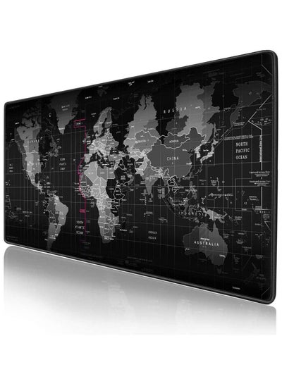 Buy Anti-Skid Gaming Mouse Pad Extended Super Large World Map, Keyboard/ Computer/LapTop/Office MousePad , Anti-Skid, Rubber Extended MAT (30X70 CM) in UAE