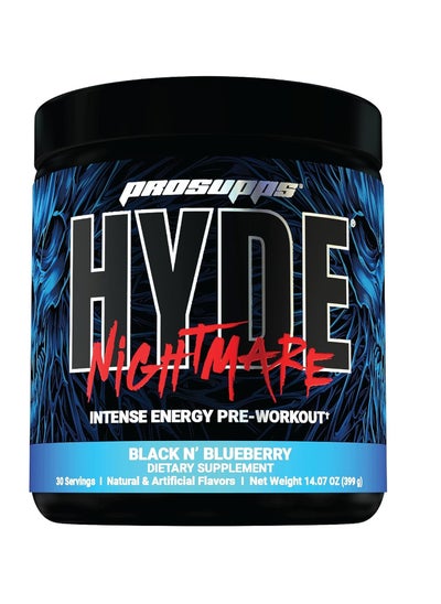 اشتري PROSUPPS Hyde Nightmare قبل التمرين، 30 حصة باللون الأسود والتوت الأزرق في الامارات