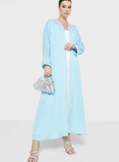 Buy Embellished Sleeve Abaya With Sheila in Saudi Arabia