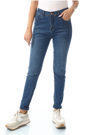 Buy Blue Lycra Skinny Jeans For Women in Egypt